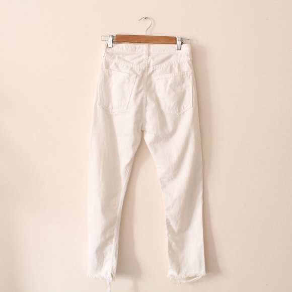 Rag & Bone Marilyn Crop Flare Jeans Distressed White Size 26 - Picture 3 of 9